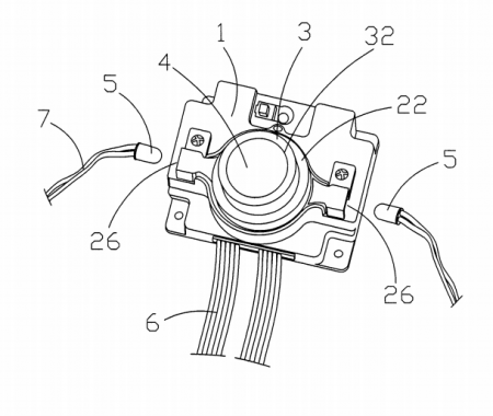 ​帶有溫度指示燈和散熱風扇調速器的電腦主機開關